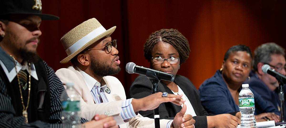 A five person panel discusses housing discrimination.